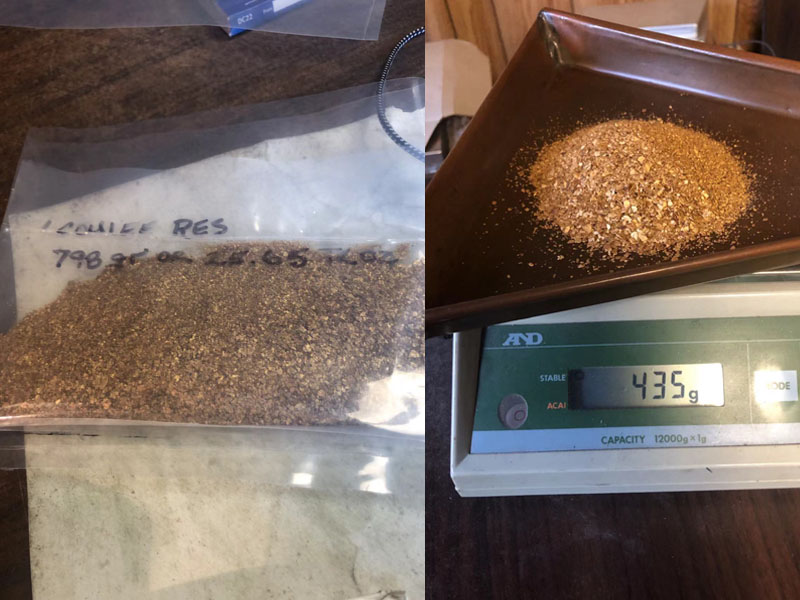 Gold concentrate getting by gold mining machinery automatic discharge concentrat